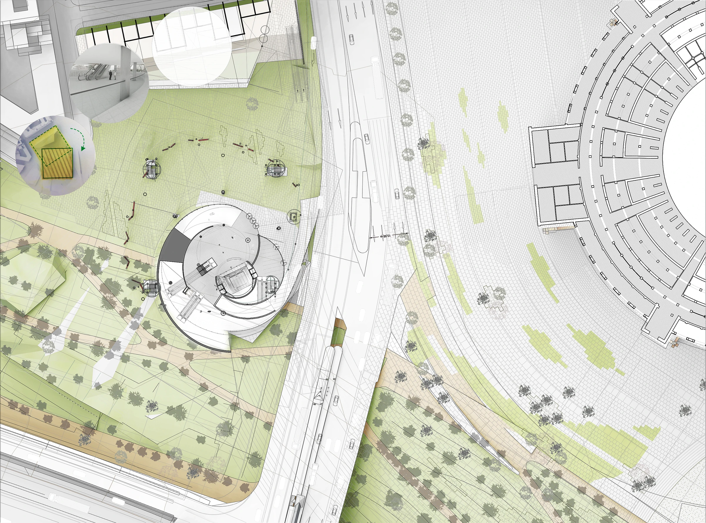 Thesis Sheet 03 — Ground floor plan scale 1:300