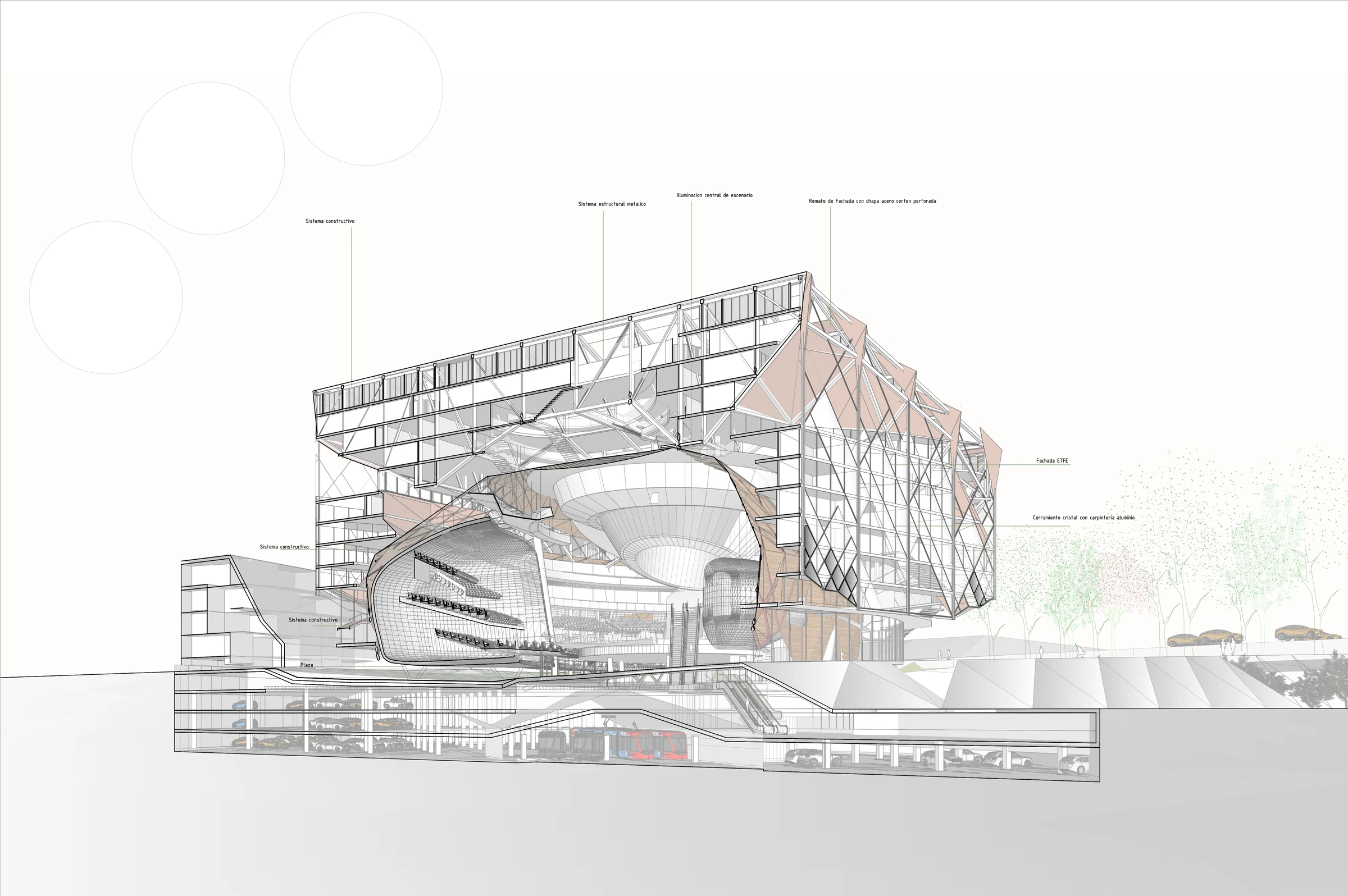 Thesis Sheet 07 — Sectioned construction axonometry