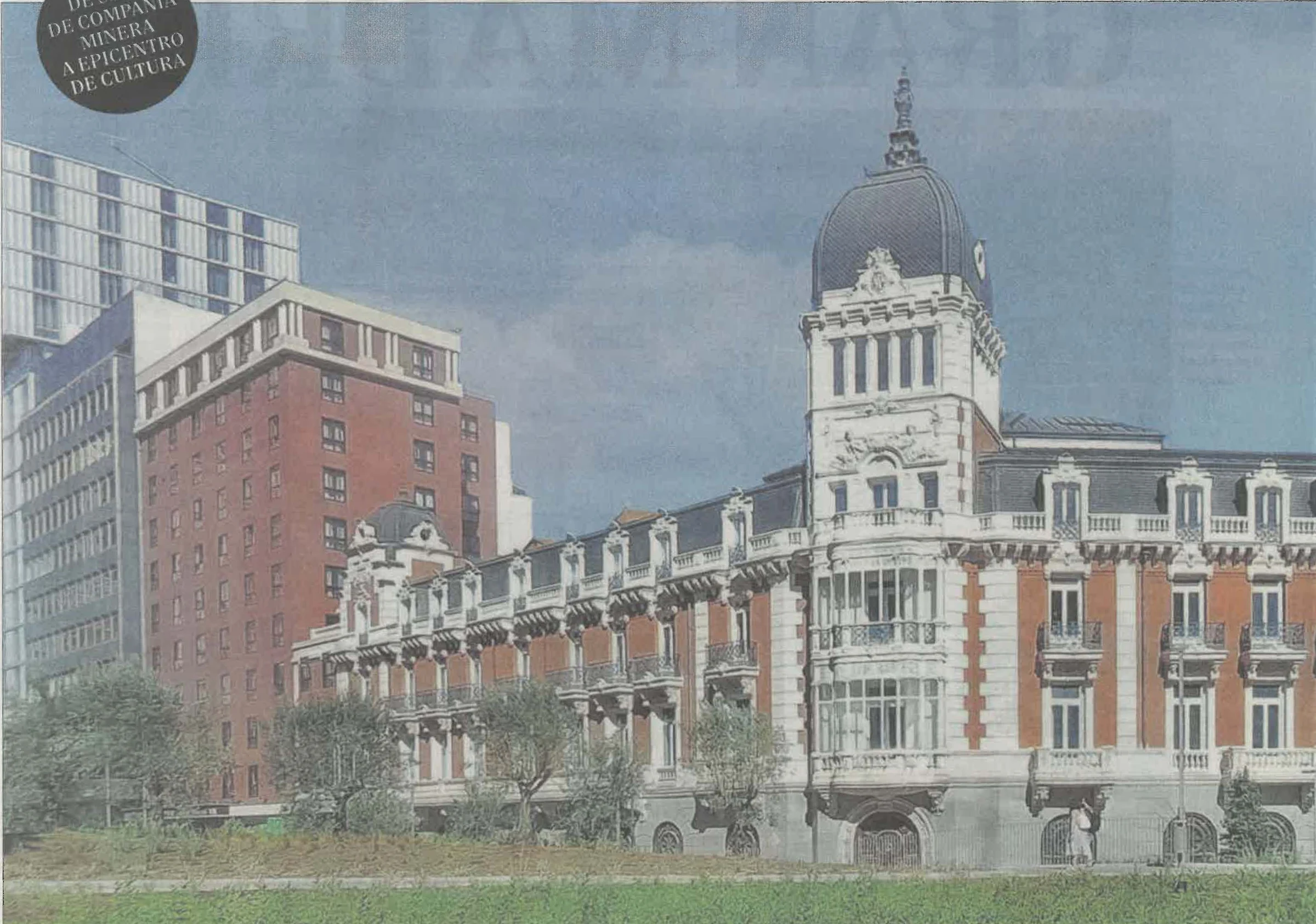 El Mundo press report — View of the heritage building with zinc domes